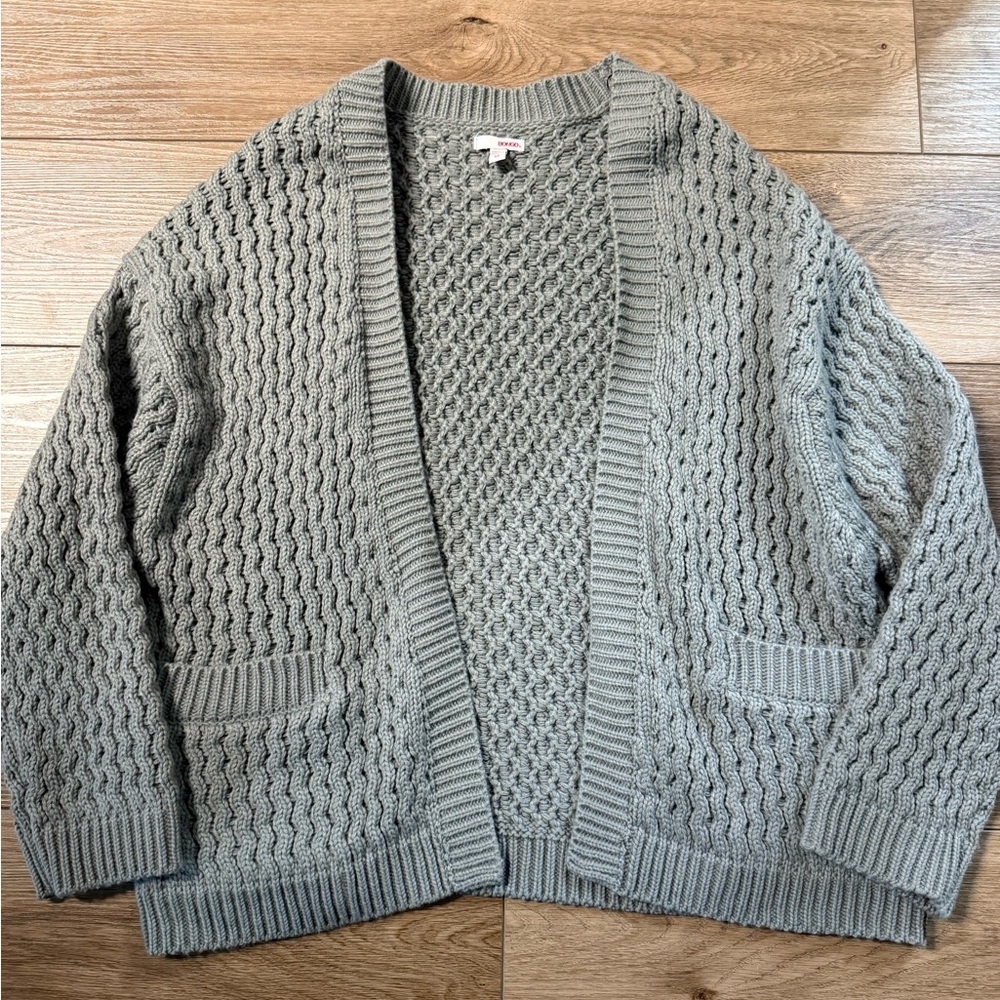 BONGO Gray knit cardigan